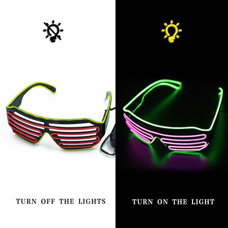 EL Luminous Glasses, Blinds LED Glasses, Bar Party Luminous Props, LED Flashing Glasses Easter gift Easter Gift Halloween Gift