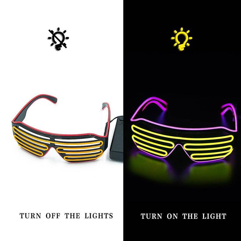 EL Luminous Glasses, Blinds LED Glasses, Bar Party Luminous Props, LED Flashing Glasses Easter gift Easter Gift Halloween Gift