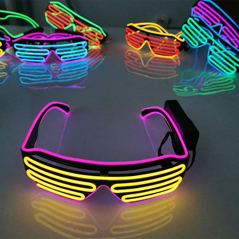 EL Luminous Glasses, Blinds LED Glasses, Bar Party Luminous Props, LED Flashing Glasses Easter gift Easter Gift Halloween Gift