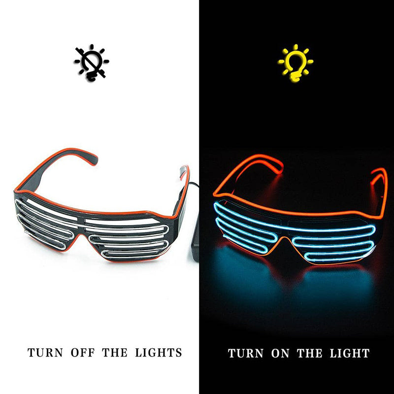 EL Luminous Glasses, Blinds LED Glasses, Bar Party Luminous Props, LED Flashing Glasses Easter gift Easter Gift Halloween Gift