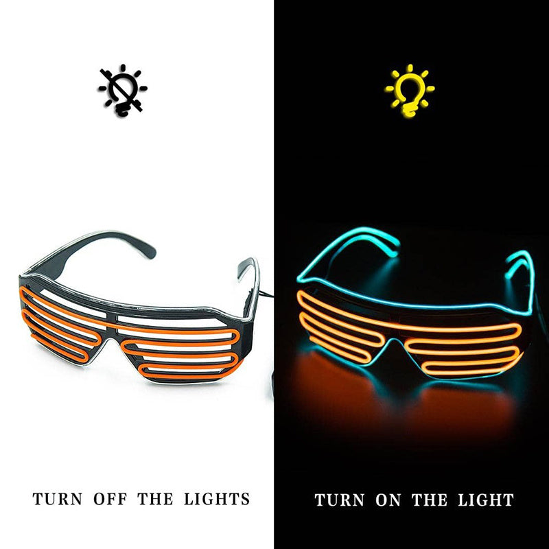 EL Luminous Glasses, Blinds LED Glasses, Bar Party Luminous Props, LED Flashing Glasses Easter gift Easter Gift Halloween Gift