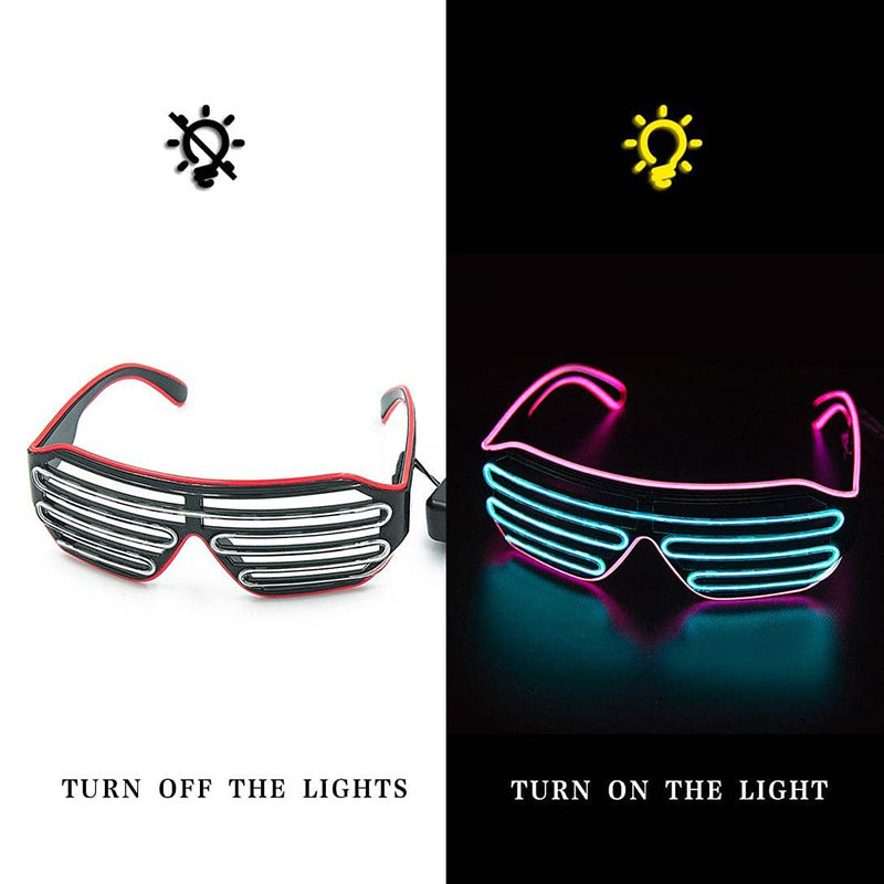 EL Luminous Glasses, Blinds LED Glasses, Bar Party Luminous Props, LED Flashing Glasses Easter gift Easter Gift Halloween Gift