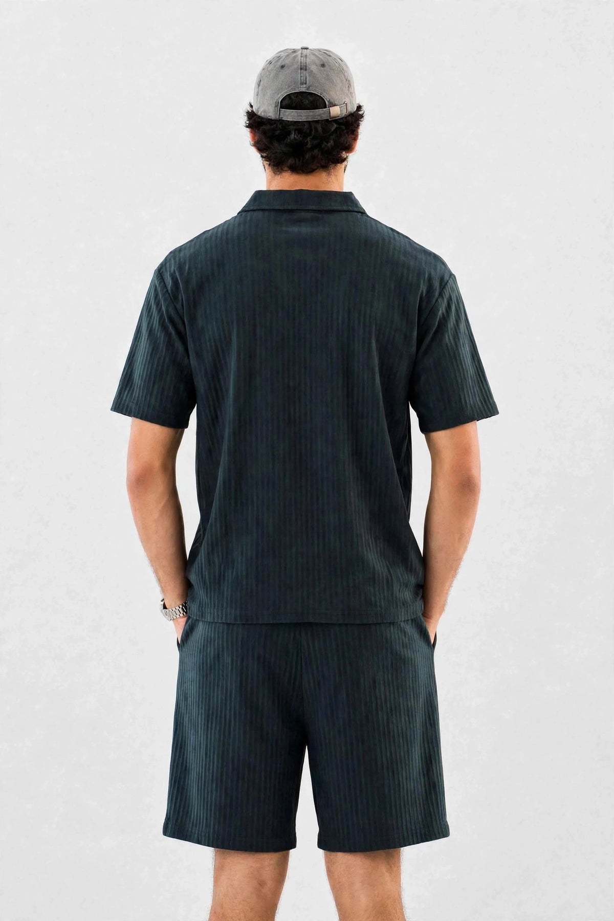Dobi Cotton Co-Ord Set - Polo & Shorts | MEN