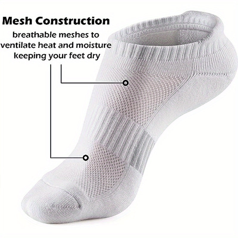 3/6/10 Pairs Outdoor Sports Socks, Women's Athletic Running Comfort Running Socks Cushioned Low Cut Socks