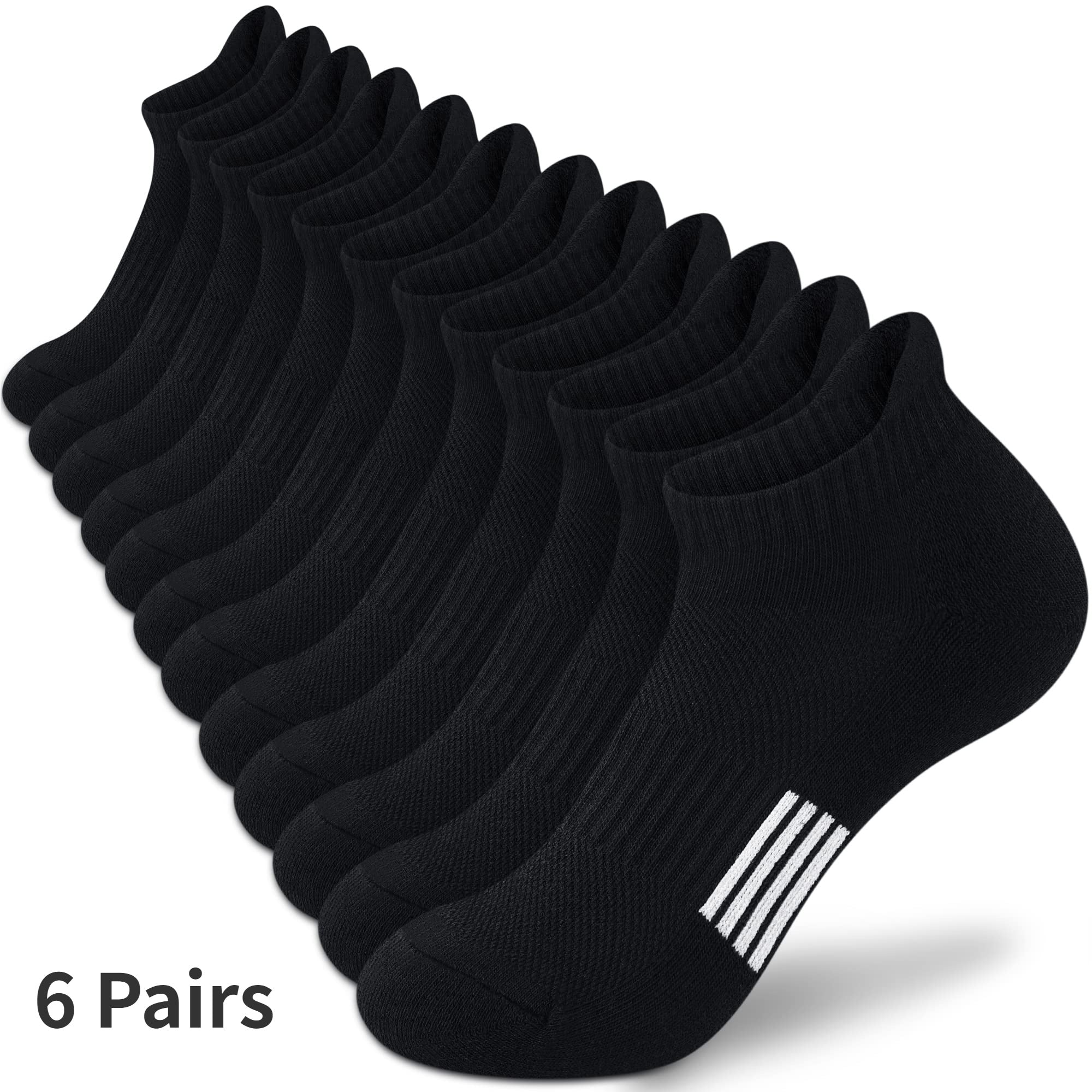 3/6/10 Pairs Outdoor Sports Socks, Women's Athletic Running Comfort Running Socks Cushioned Low Cut Socks
