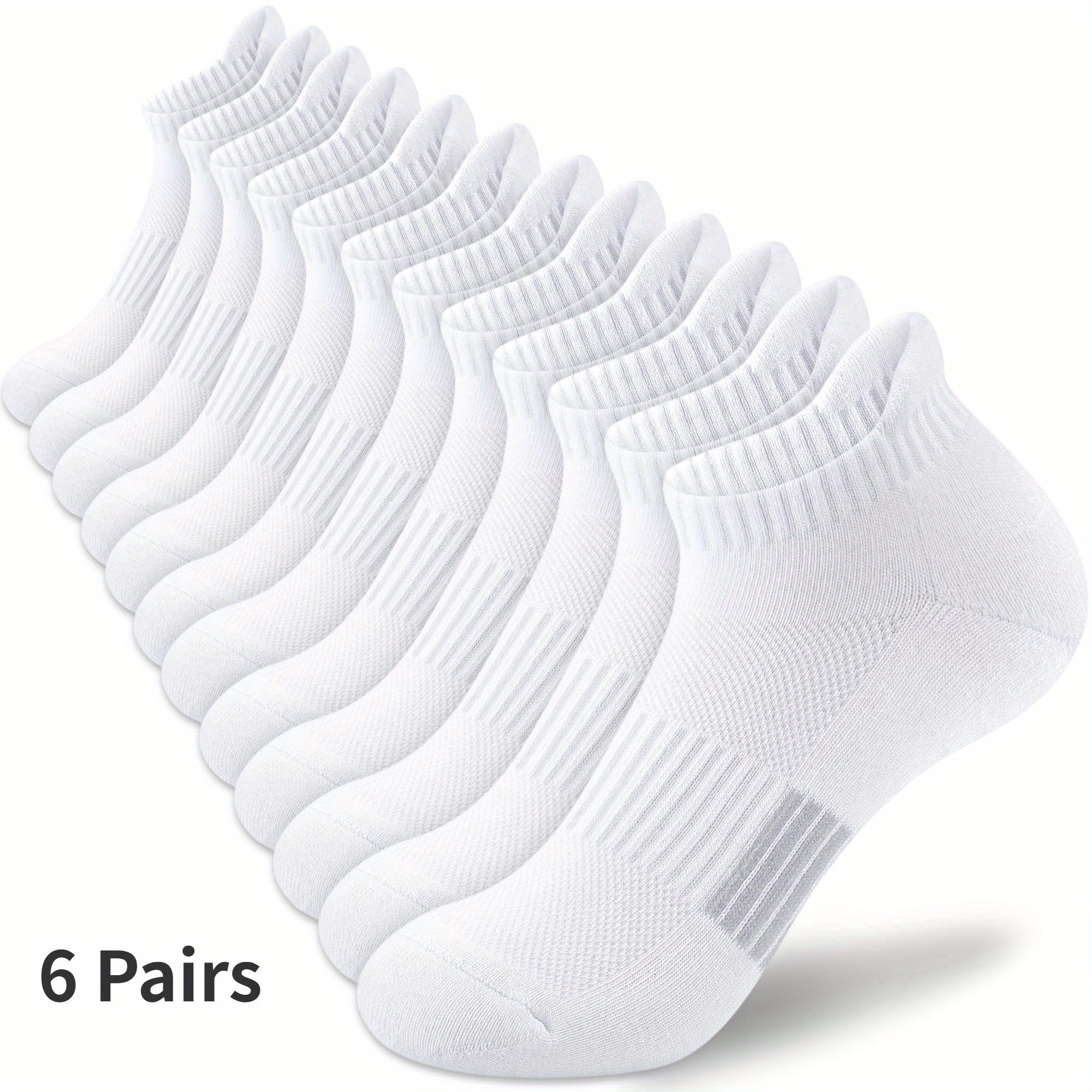 3/6/10 Pairs Outdoor Sports Socks, Women's Athletic Running Comfort Running Socks Cushioned Low Cut Socks