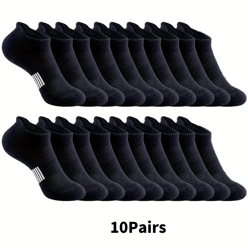 3/6/10 Pairs Outdoor Sports Socks, Women's Athletic Running Comfort Running Socks Cushioned Low Cut Socks