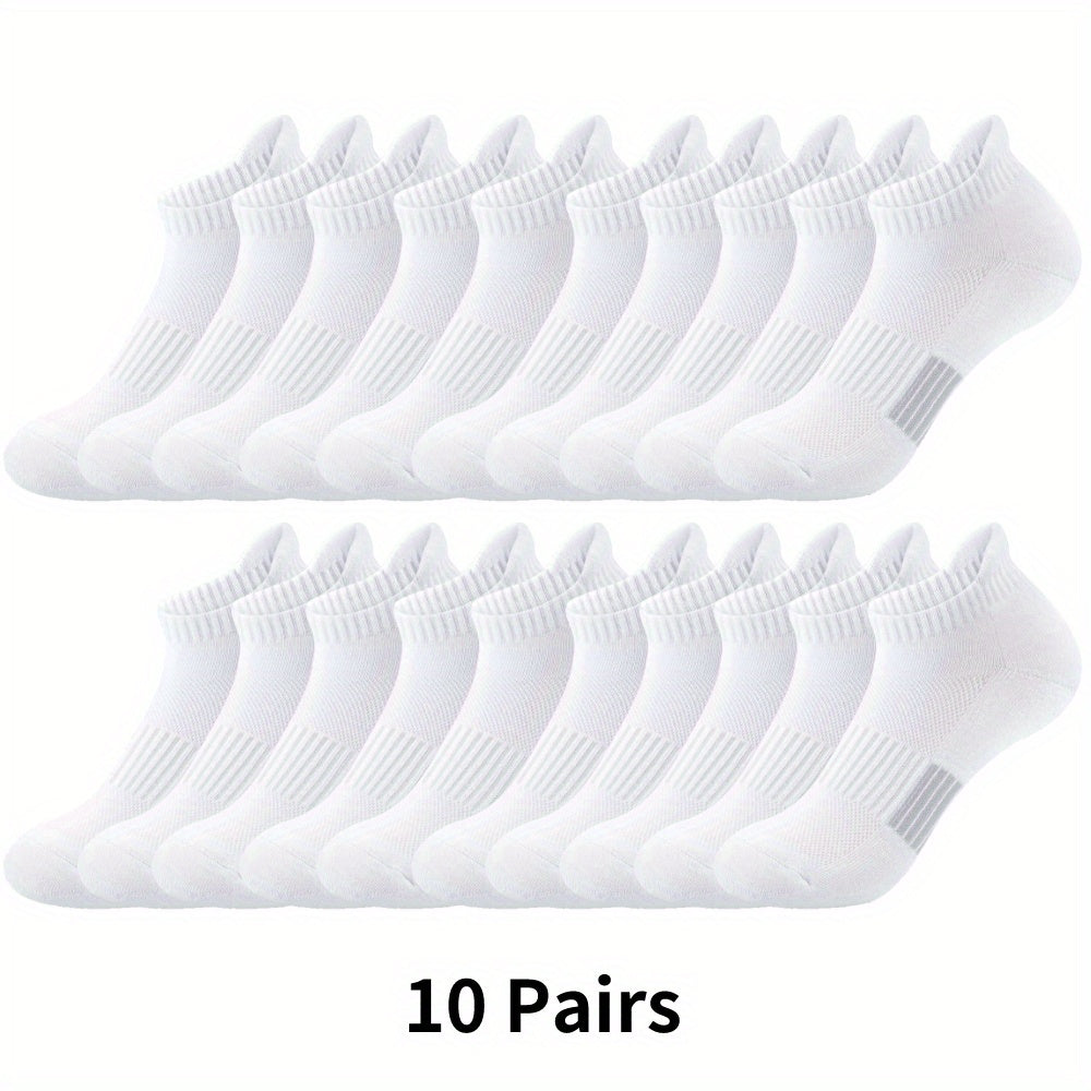 3/6/10 Pairs Outdoor Sports Socks, Women's Athletic Running Comfort Running Socks Cushioned Low Cut Socks