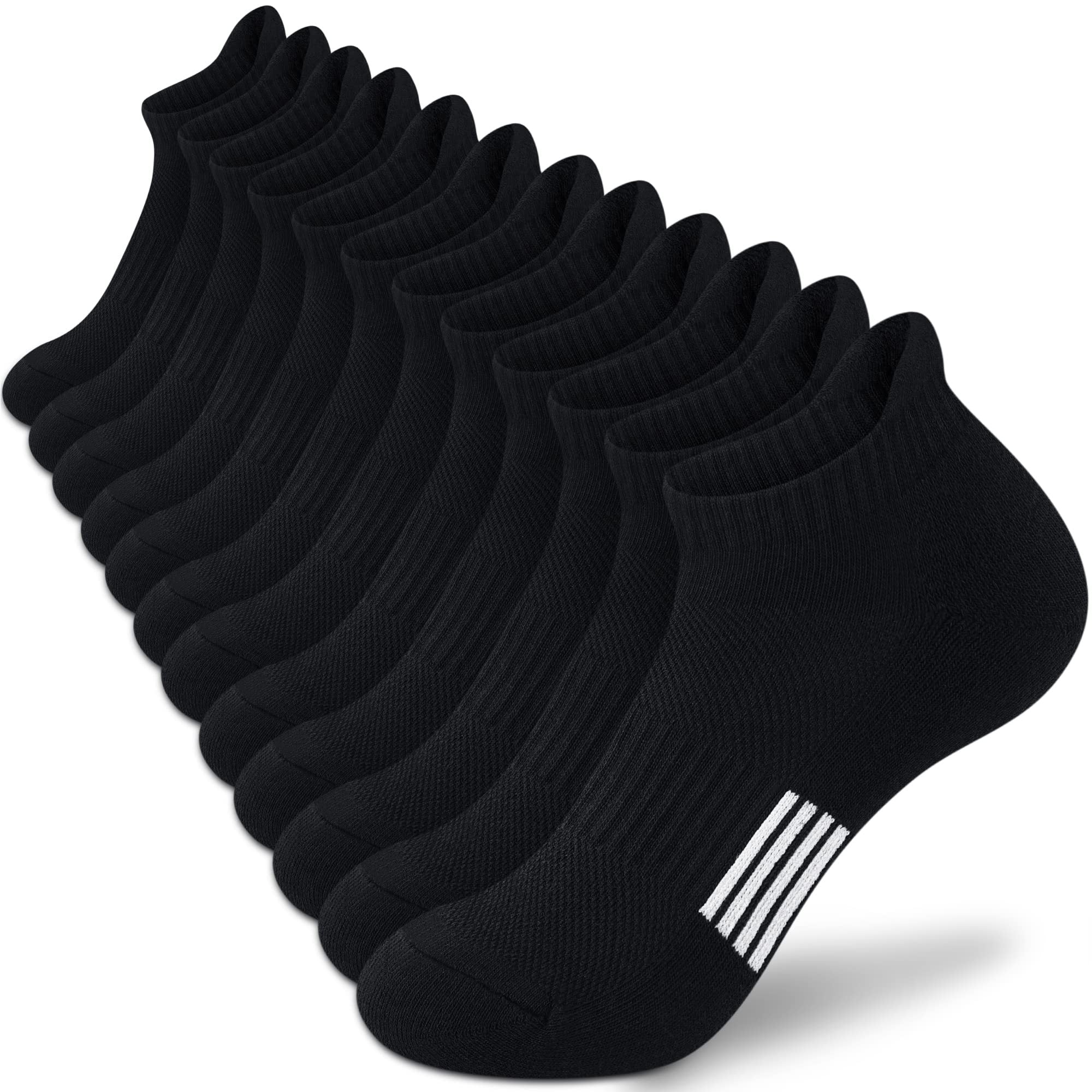 3/6/10 Pairs Outdoor Sports Socks, Women's Athletic Running Comfort Running Socks Cushioned Low Cut Socks