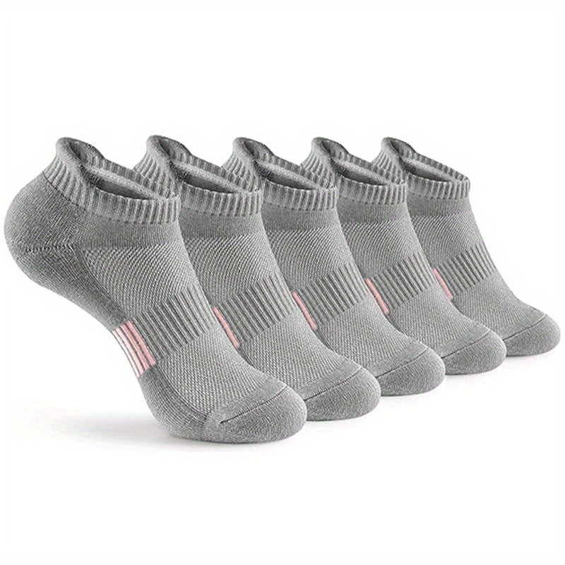 3/6/10 Pairs Outdoor Sports Socks, Women's Athletic Running Comfort Running Socks Cushioned Low Cut Socks