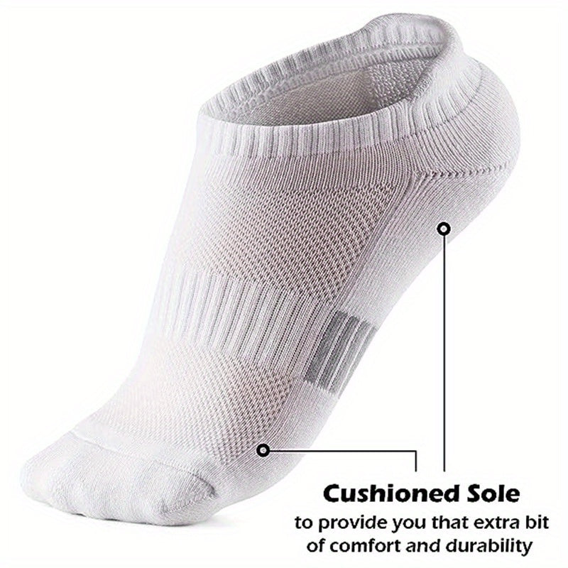 3/6/10 Pairs Outdoor Sports Socks, Women's Athletic Running Comfort Running Socks Cushioned Low Cut Socks