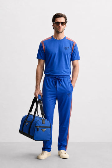 Men’s Oversized Multi-Color Casual Tracksuit Set Contrast Tee + Joggers | Sizes M-XXL | MH