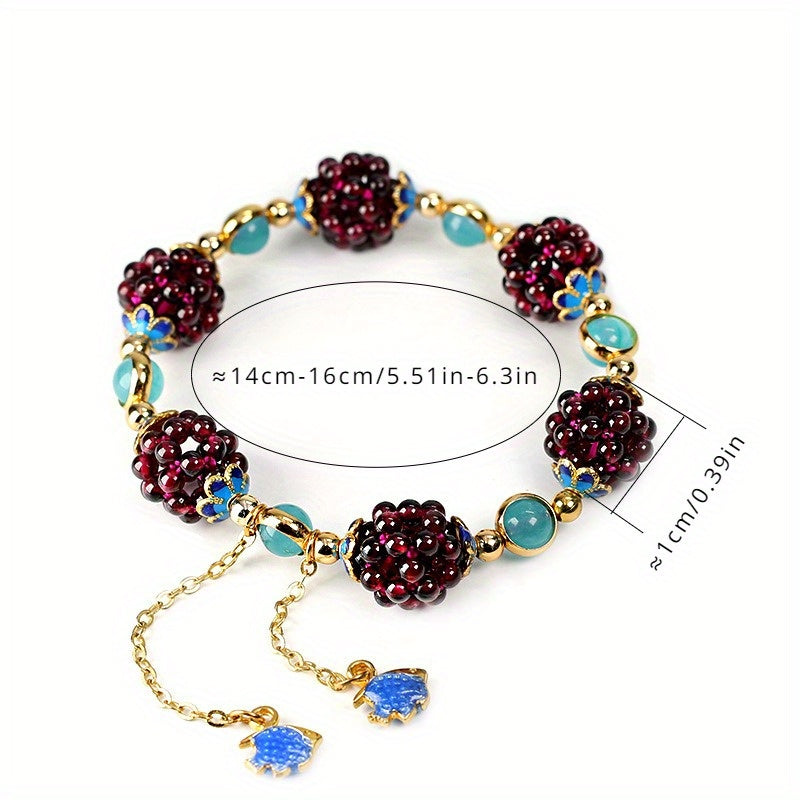 Natural Garnet Stone Bracelet for Women,