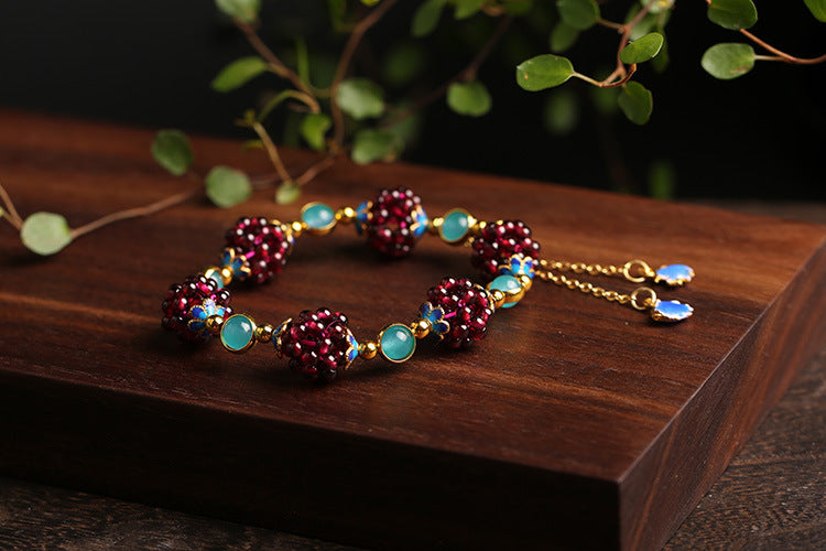 Natural Garnet Stone Bracelet for Women,