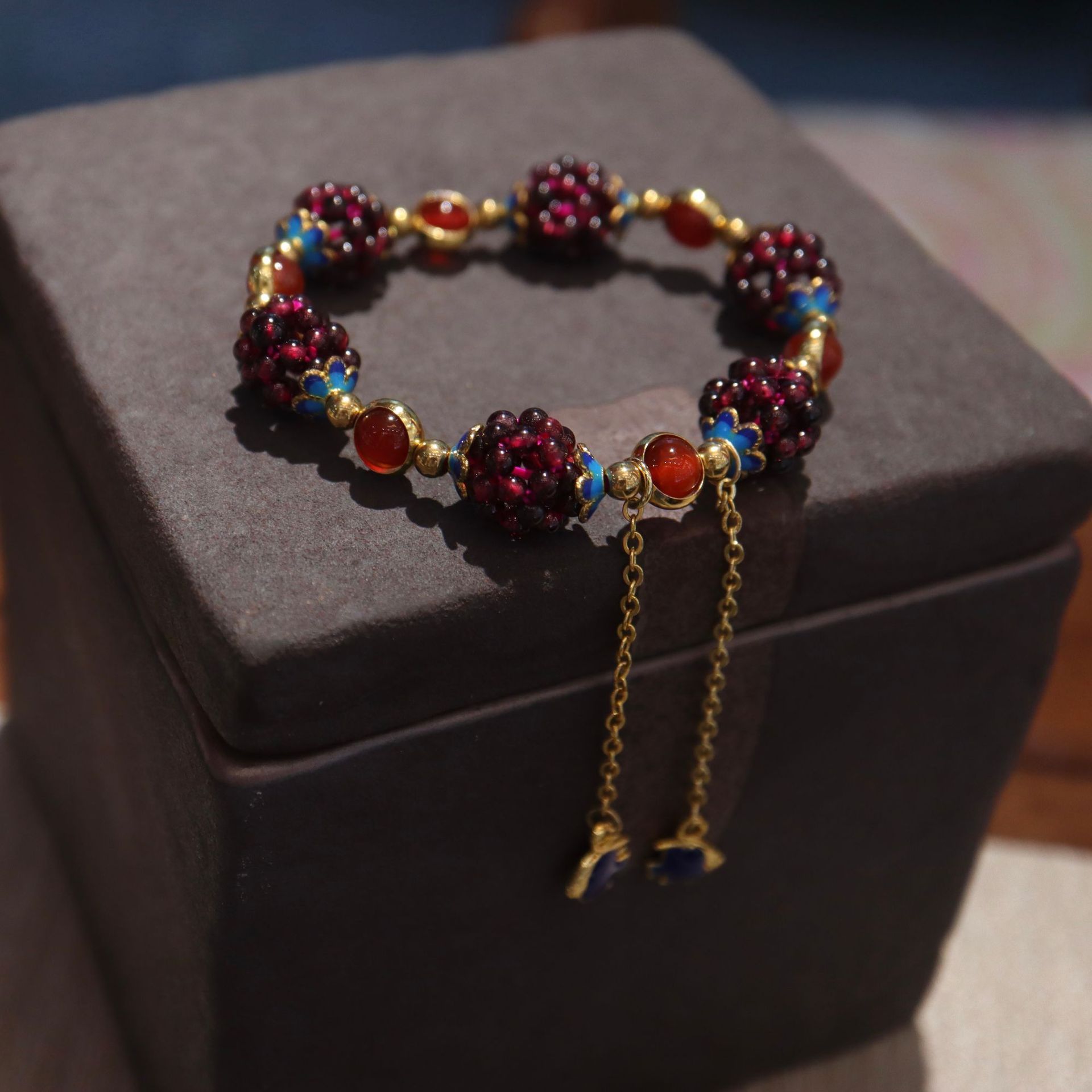 Natural Garnet Stone Bracelet for Women,