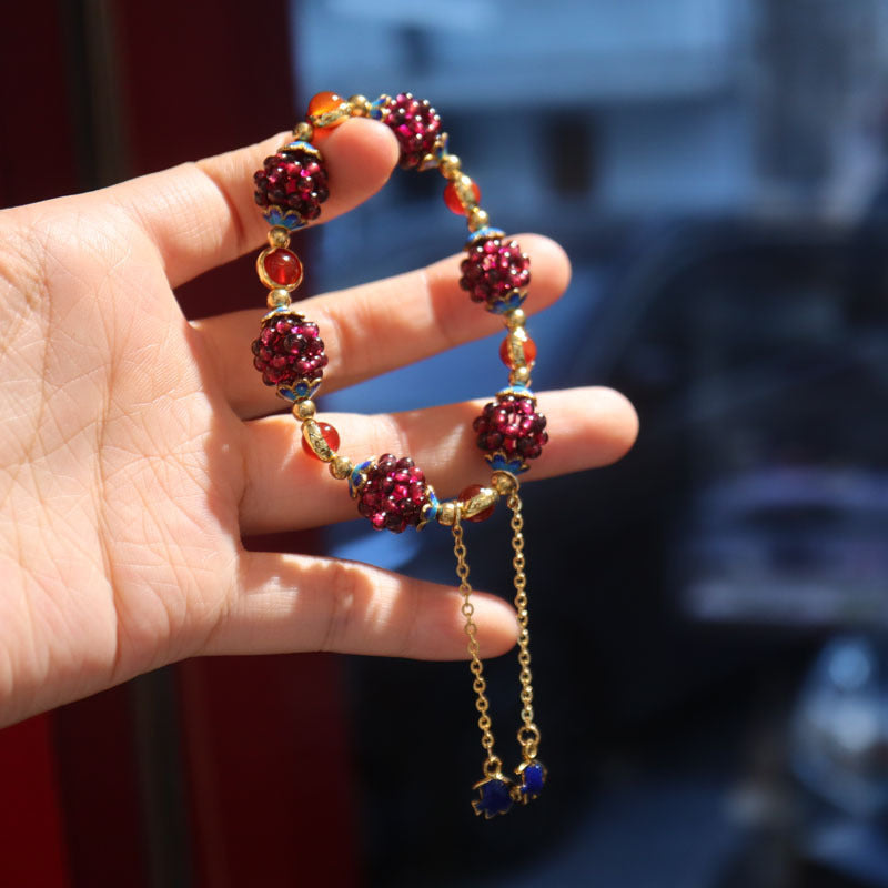 Natural Garnet Stone Bracelet for Women,