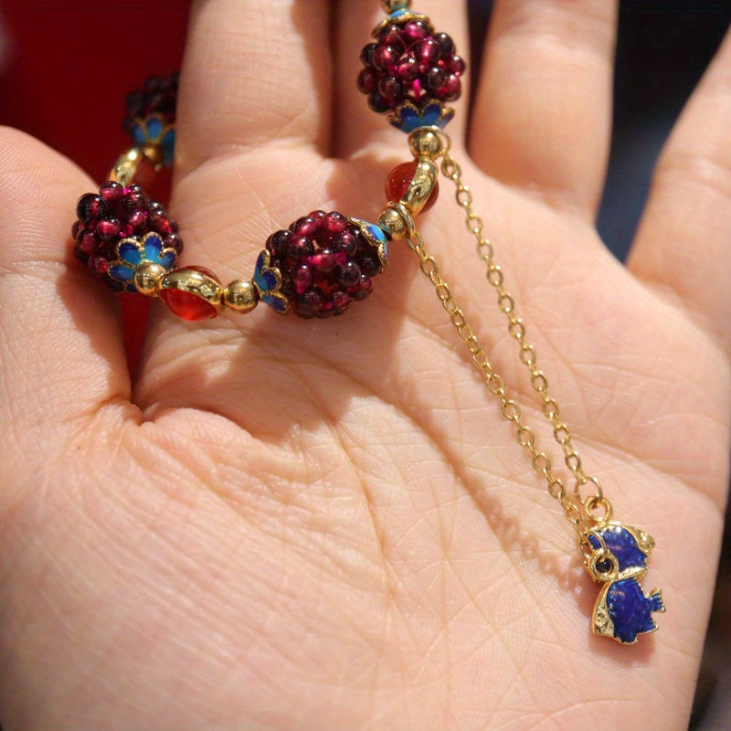Natural Garnet Stone Bracelet for Women,