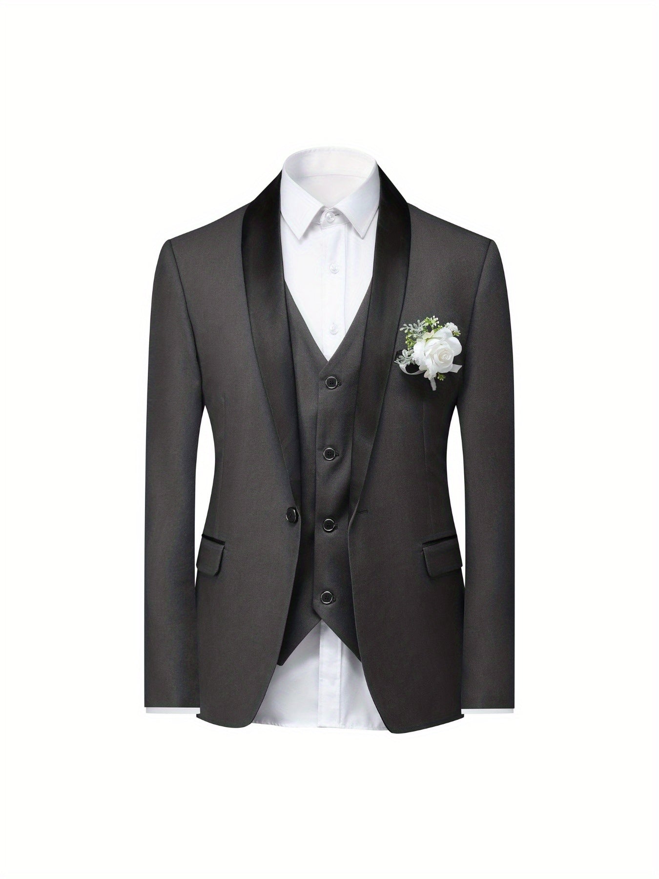 3-Piece Men's Suit Set - Single-Breasted Blazer.