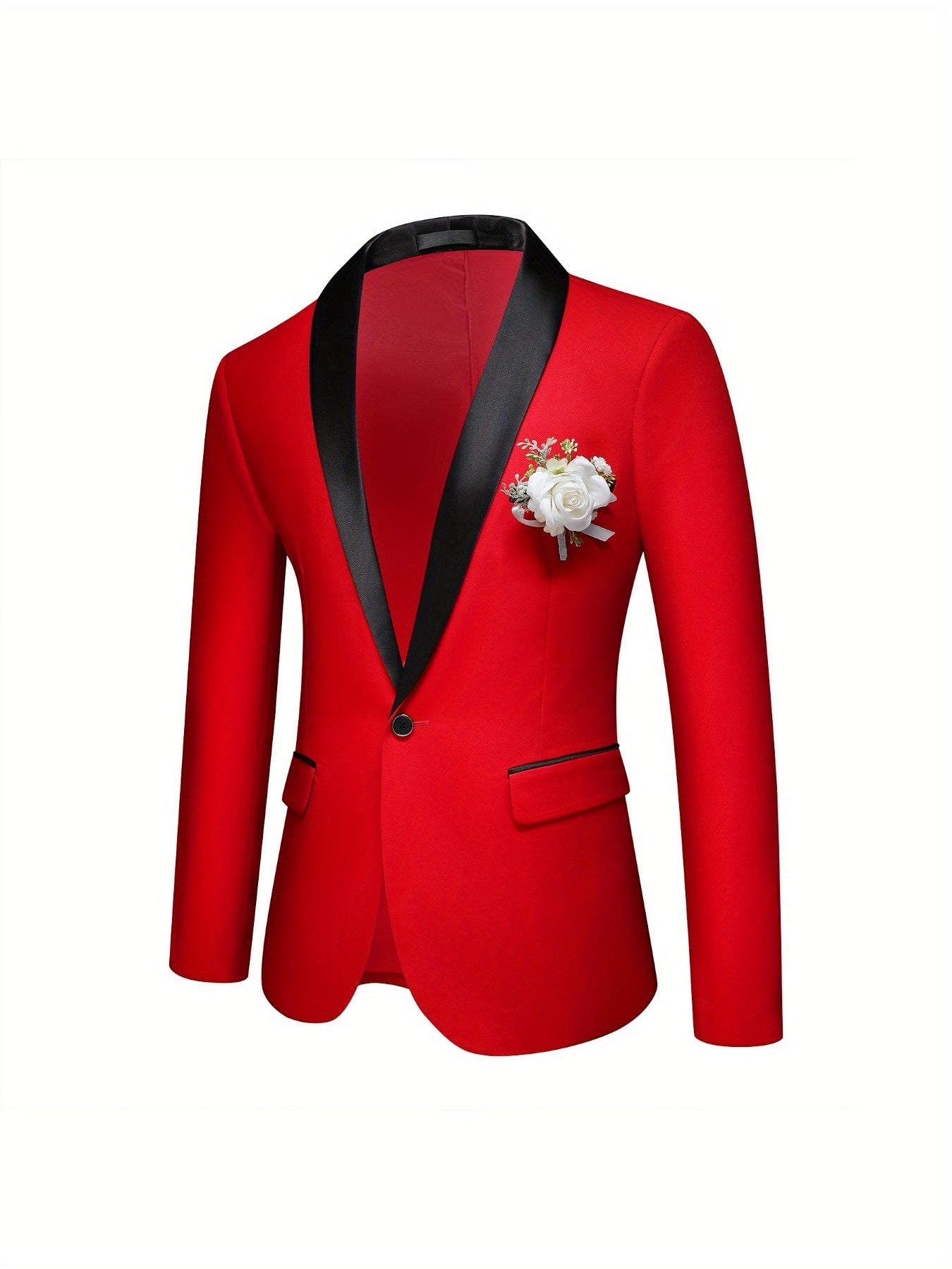 3-Piece Men's Suit Set - Single-Breasted Blazer.