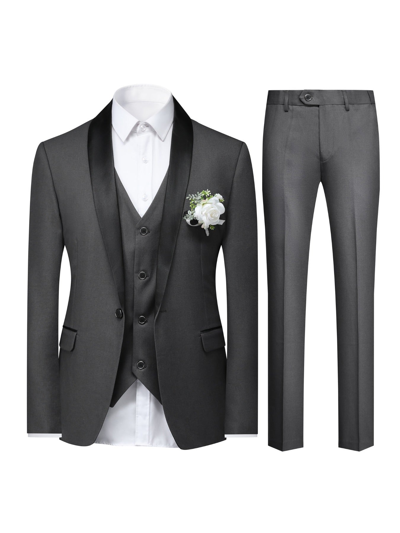 3-Piece Men's Suit Set - Single-Breasted Blazer.