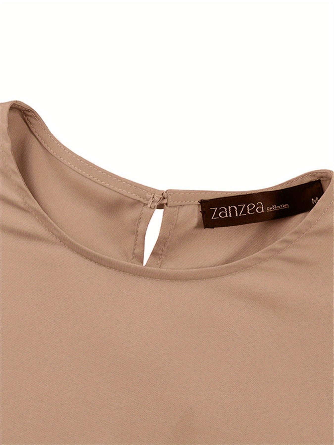 Lantern Sleeve Tie Waist Abaya, Elegant Crew Neck Dress, Women's Clothing./MH