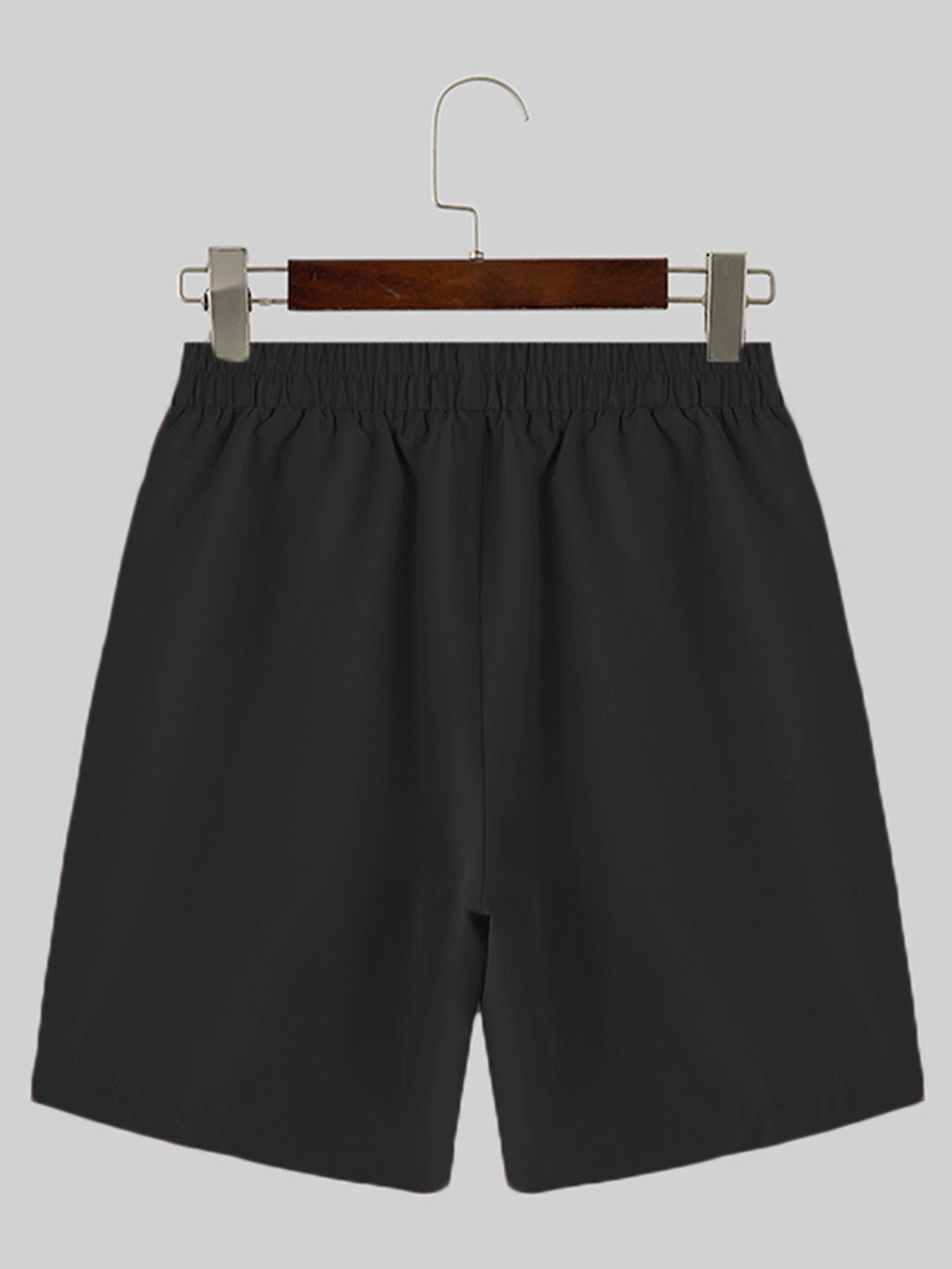 Men's Solid Color Summer Casual Blazer Suit Set, Short Sleeve Lapel Jacket.