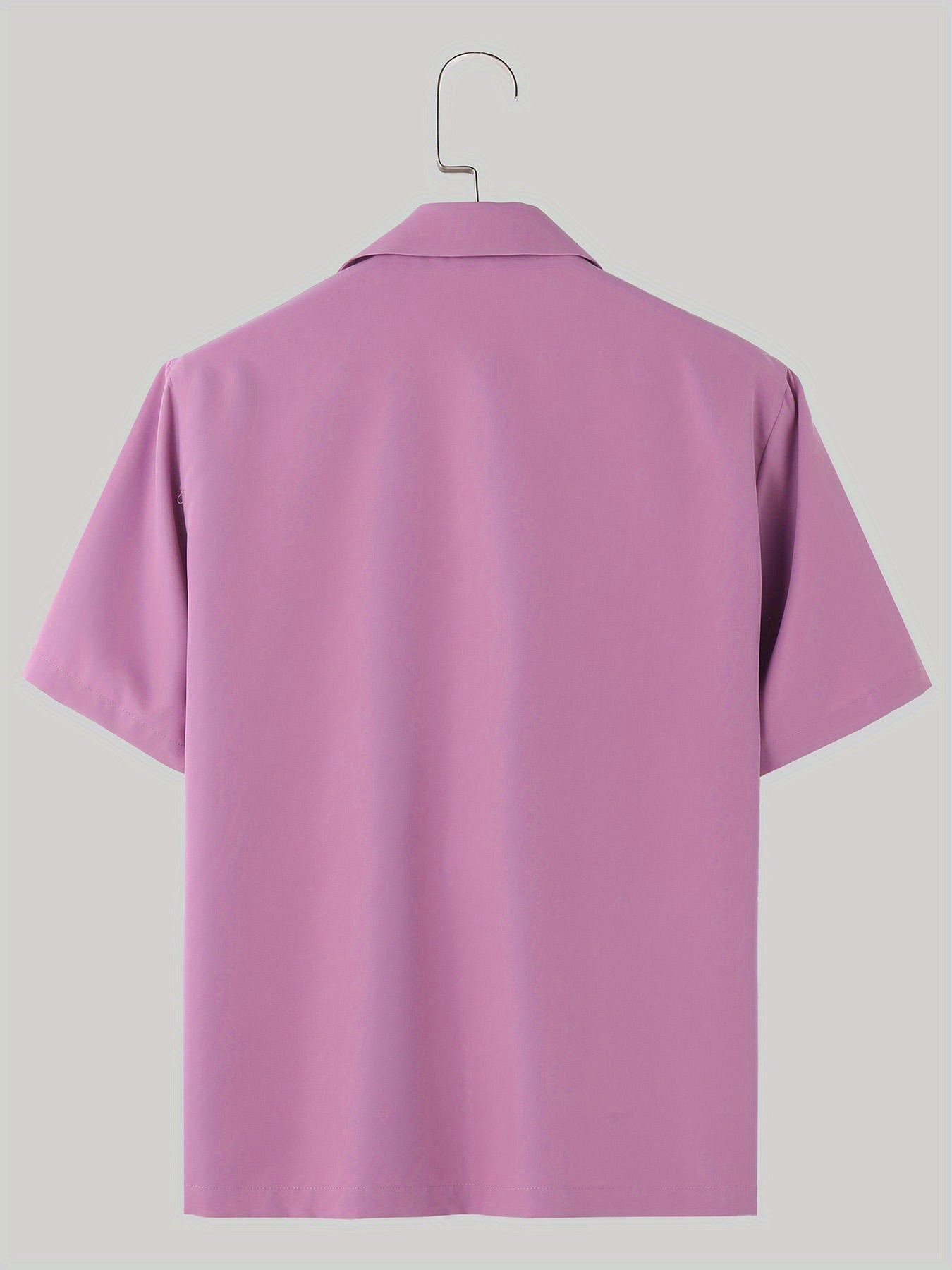 Men's Solid Color Summer Casual Blazer Suit Set, Short Sleeve Lapel Jacket.