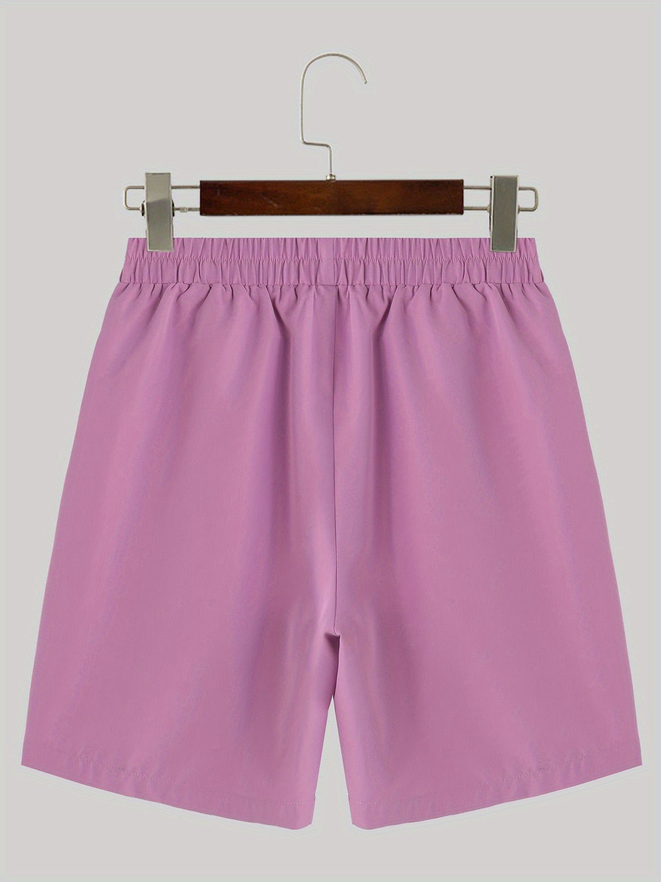 Men's Solid Color Summer Casual Blazer Suit Set, Short Sleeve Lapel Jacket.