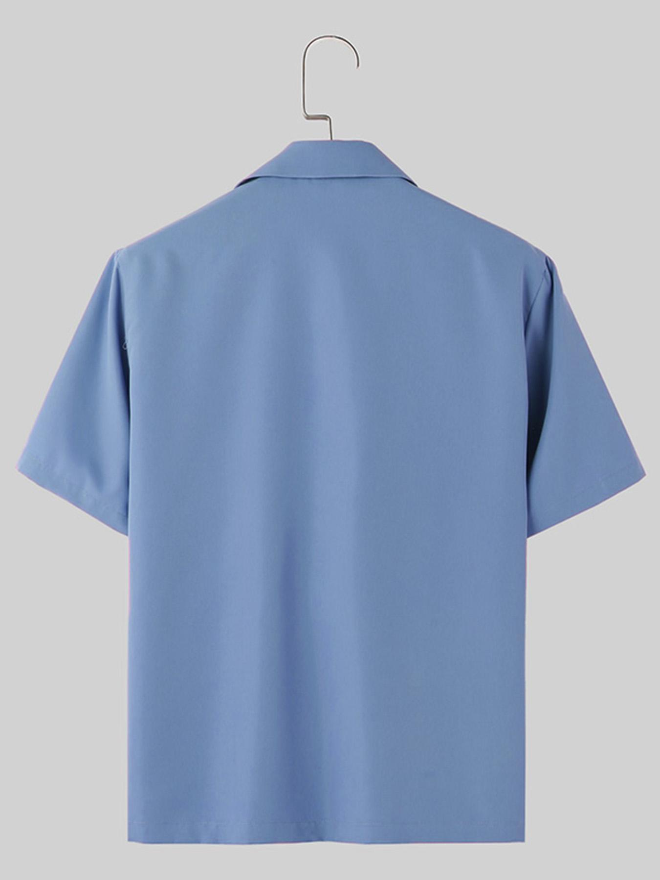 Men's Solid Color Summer Casual Blazer Suit Set, Short Sleeve Lapel Jacket.