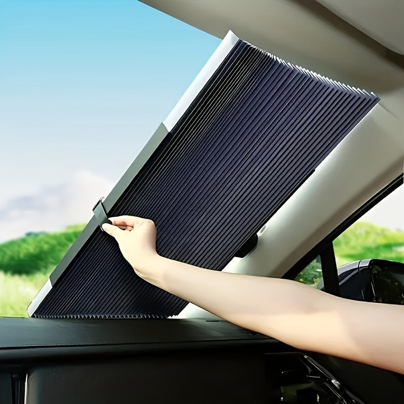Easy-Install Uv-Resistant Car Sunshade - Heat-Insulating, Foldable Design For Vehicle Interior Protection