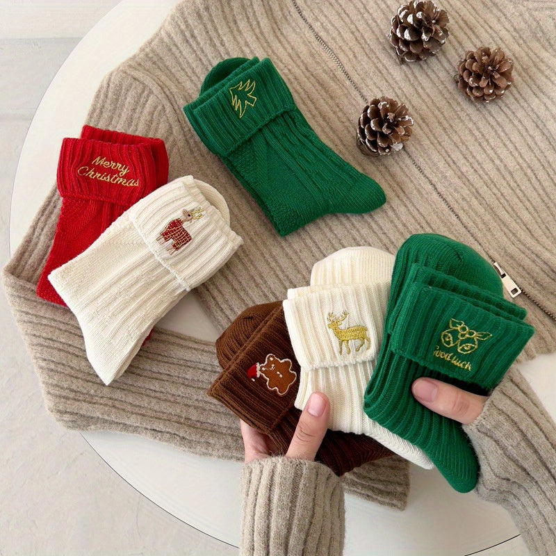 3pcs Festive Christmas Socks Gift Set -/MH