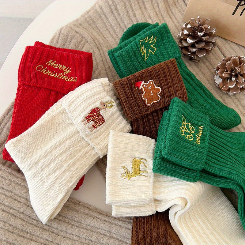 3pcs Festive Christmas Socks Gift Set -/MH