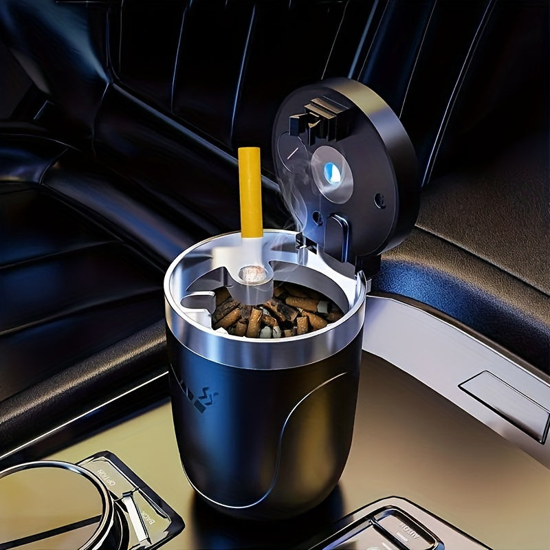 Premium LED Car Ashtray with Easy-Clean