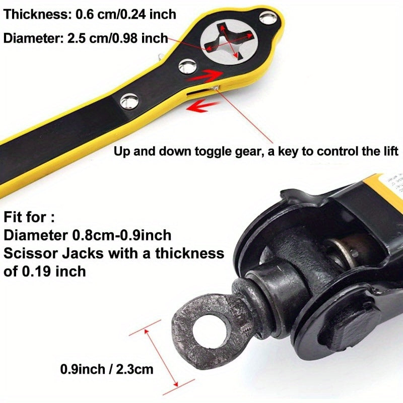 360° Rotate Car Long Handle Scissor Jack Lug Wrench
