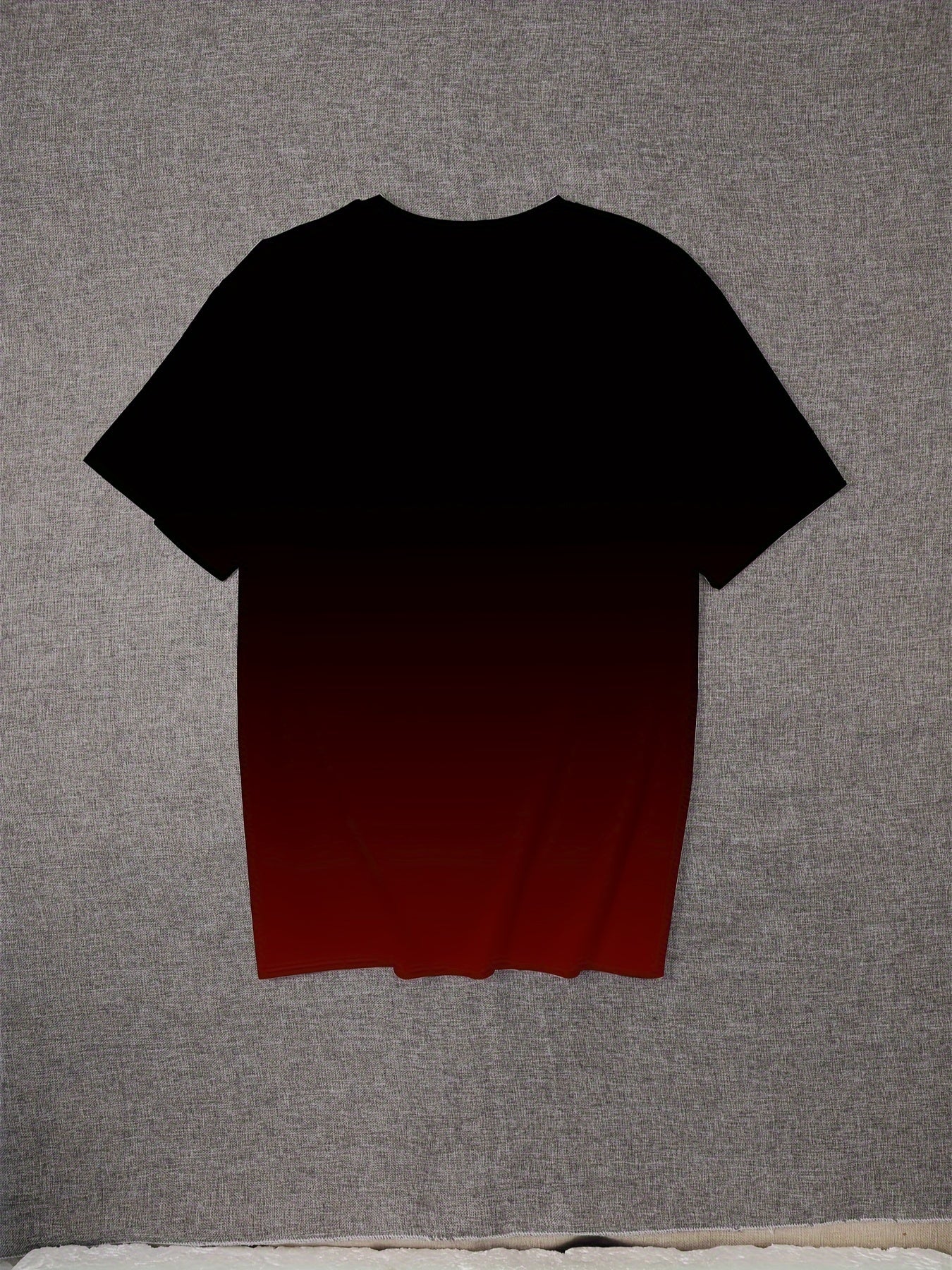 Summer Men's Gradient Paris Letter 3D Printed T-shirts.