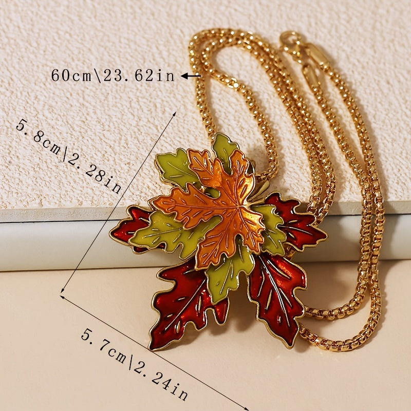 Stackable Maple Leaf Necklace Delicate Neck Jewelry Decorations .