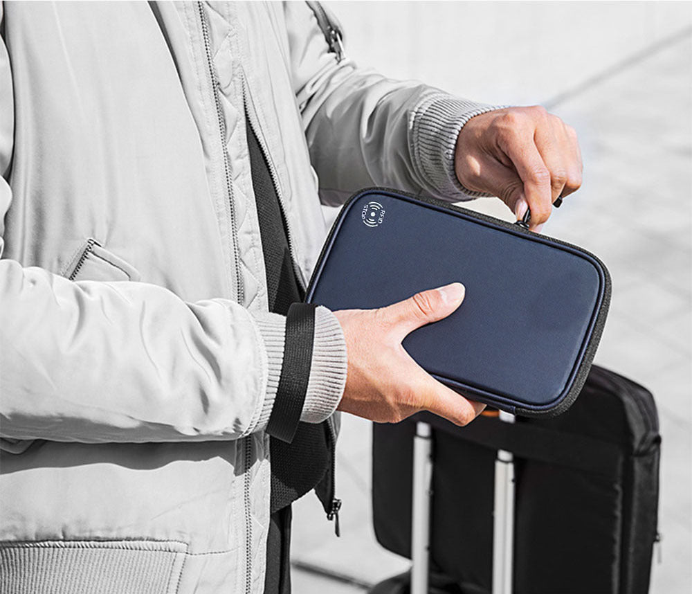 Home Passport Wallet with SIM Card Slots and Pop-up Needles,