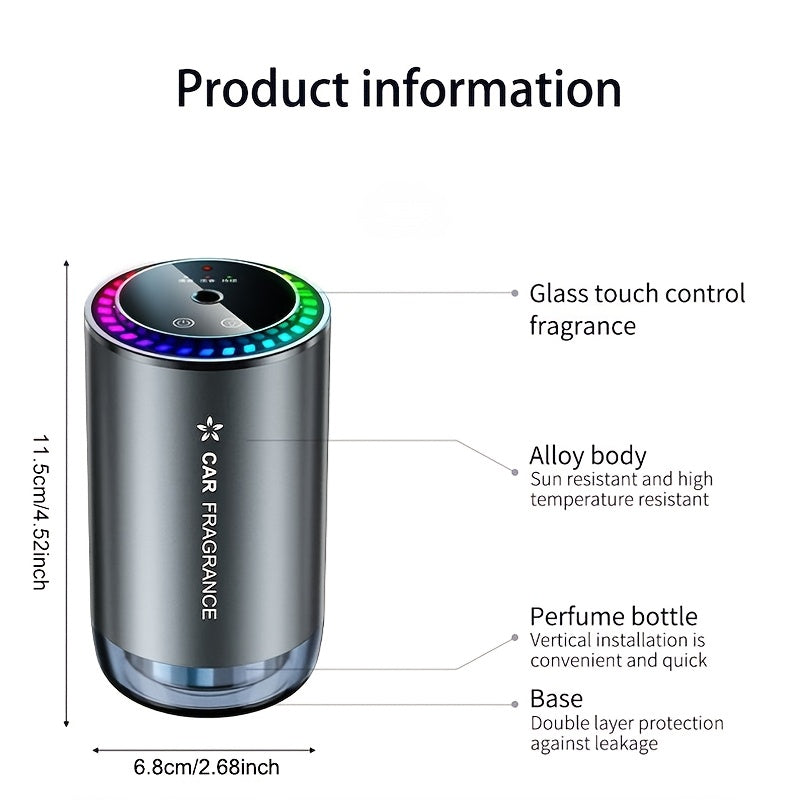 Smart Car Touch Sensor Aromatherapy Diffuser Includes 50ml Fragrance Oil