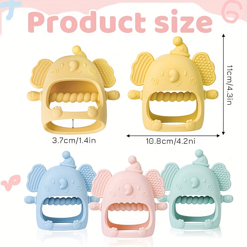 The Perfect Teething Toy For Babies 6M+ - TYRY.HU Silicone Anti-Drop Teether Pacifier With Soft Hands For Sucking & Breastfeeding, Christmas, Halloween, Thanksgiving Day Gift
