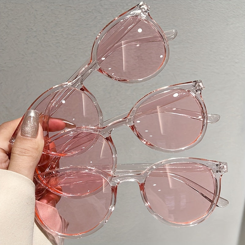 3pairs Oval Fashion Sunglasses For Women Men.