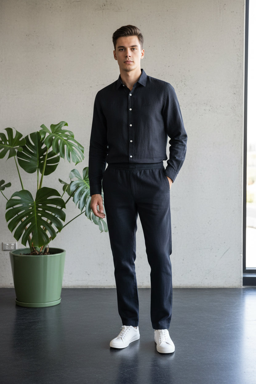 Men’s Premium Linen Co-ord Set | Matching Shirt & Trouser | Casual Summer Suit | 5 Colors | M–XXL | MH