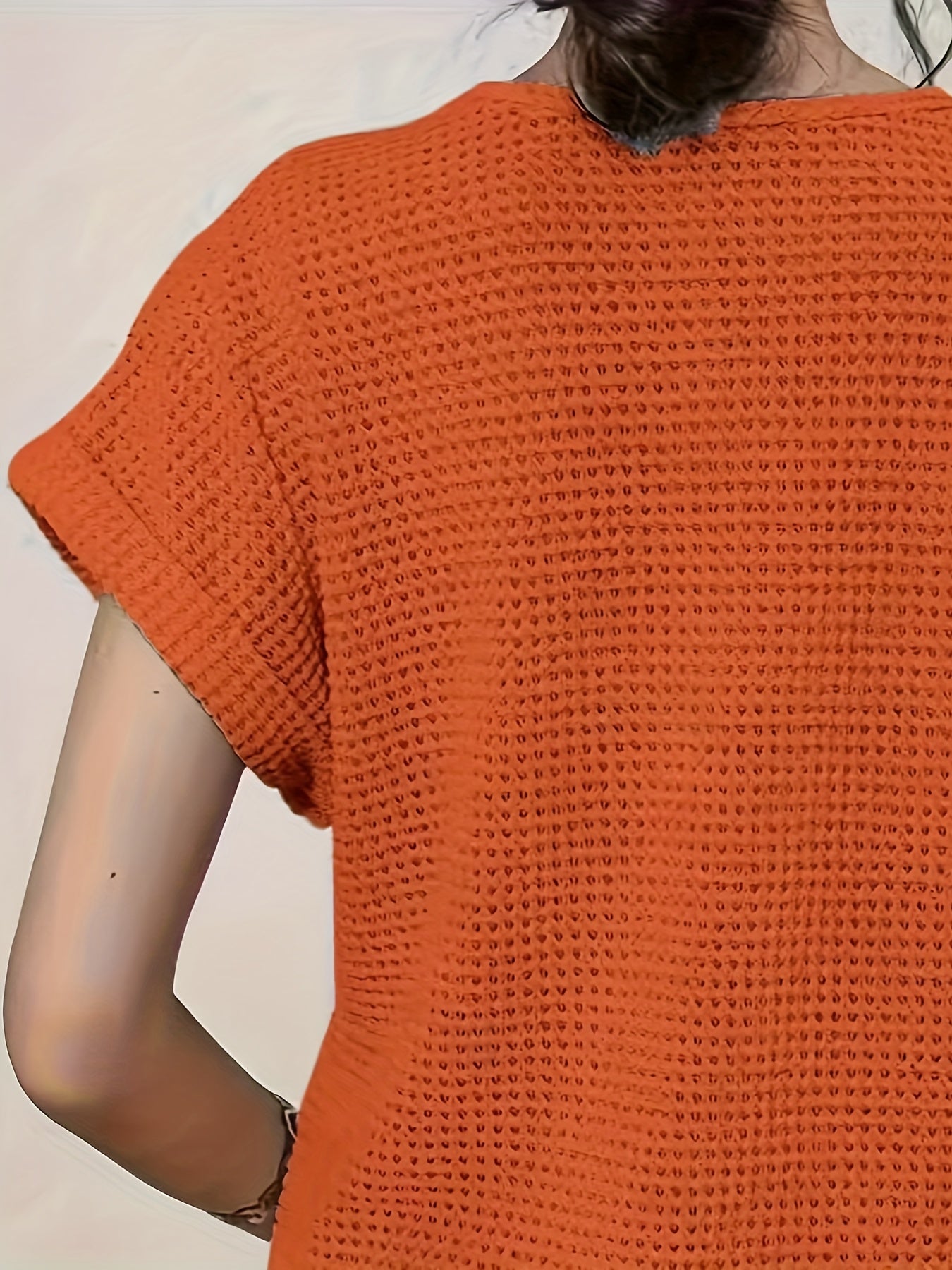 Lace Splicing Crew Neck T-shirt, Casual Short Sleeve Top For Spring & Summer, Women's Clothing