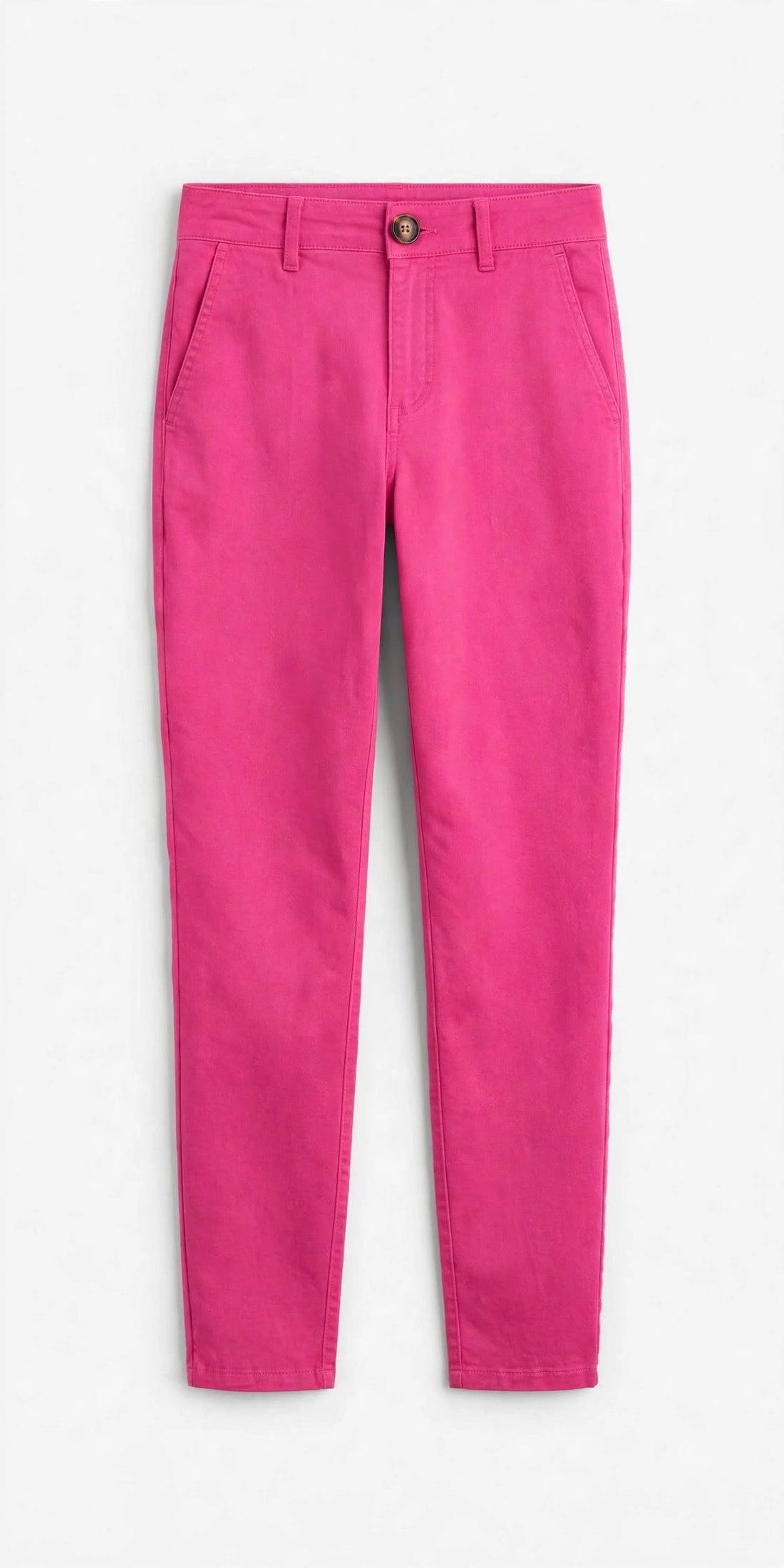 Women’s Slim Fit Hot Pink Cotton Pants – Hot Pink | Sizes 26"-36" Waist | MH