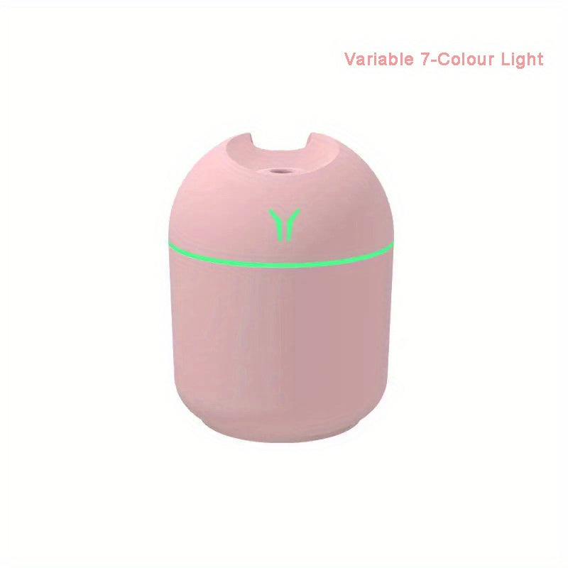 Mini Humidifier - Cool Mist Aroma Diffuser for Car, Office, Bedroom - 220mL Capacity - 2 Mist Modes - Quiet Operation Christmas Gift
