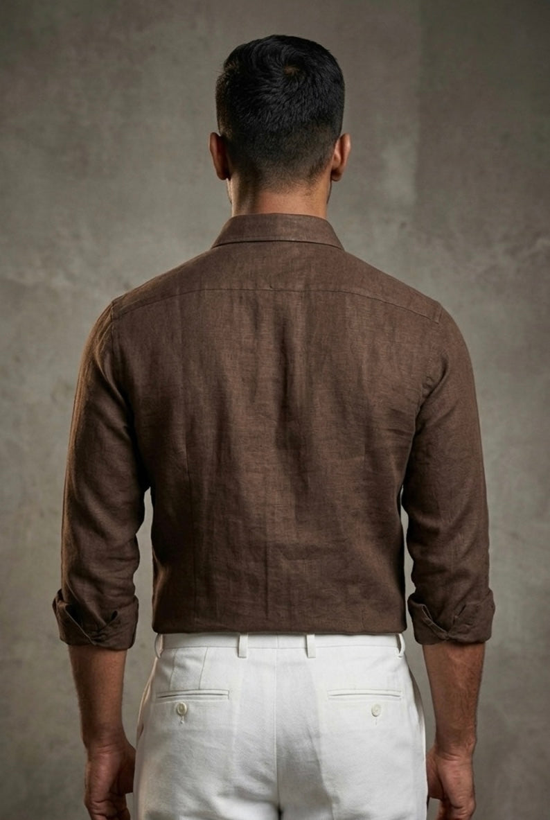 Men’s Premium Linen Shirt - Breathable Button Down Casual Formal Shirt | 5 Colors | M - XXL | MH