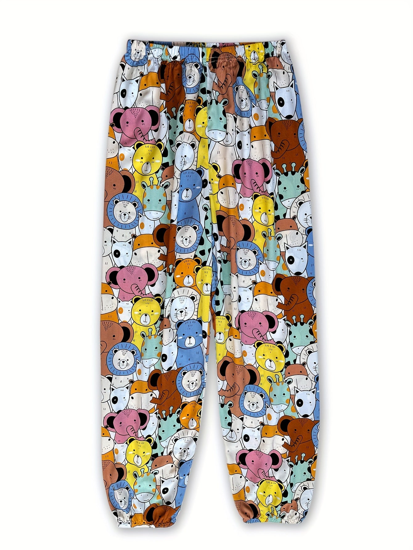 Women's Loose Fit Wide Leg Flare Pants with Print, Comfortable.