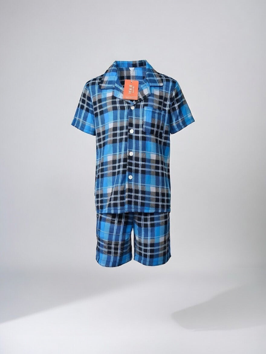 Kids Premium Checkered China Cotton  Set for Boys (2-12 Years) | MH