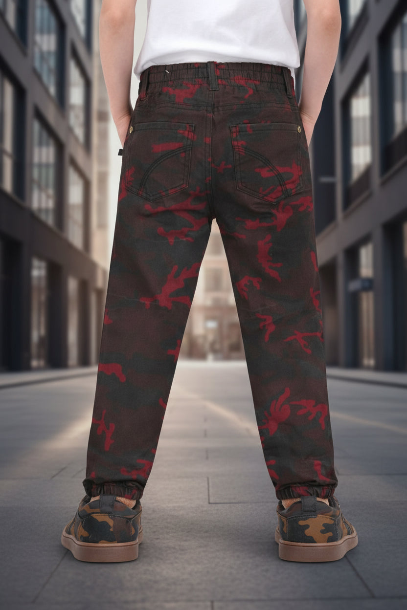 Children’s Camo Jogger Trousers Drawstring Camouflage | Sizes 1-8 Years | MH