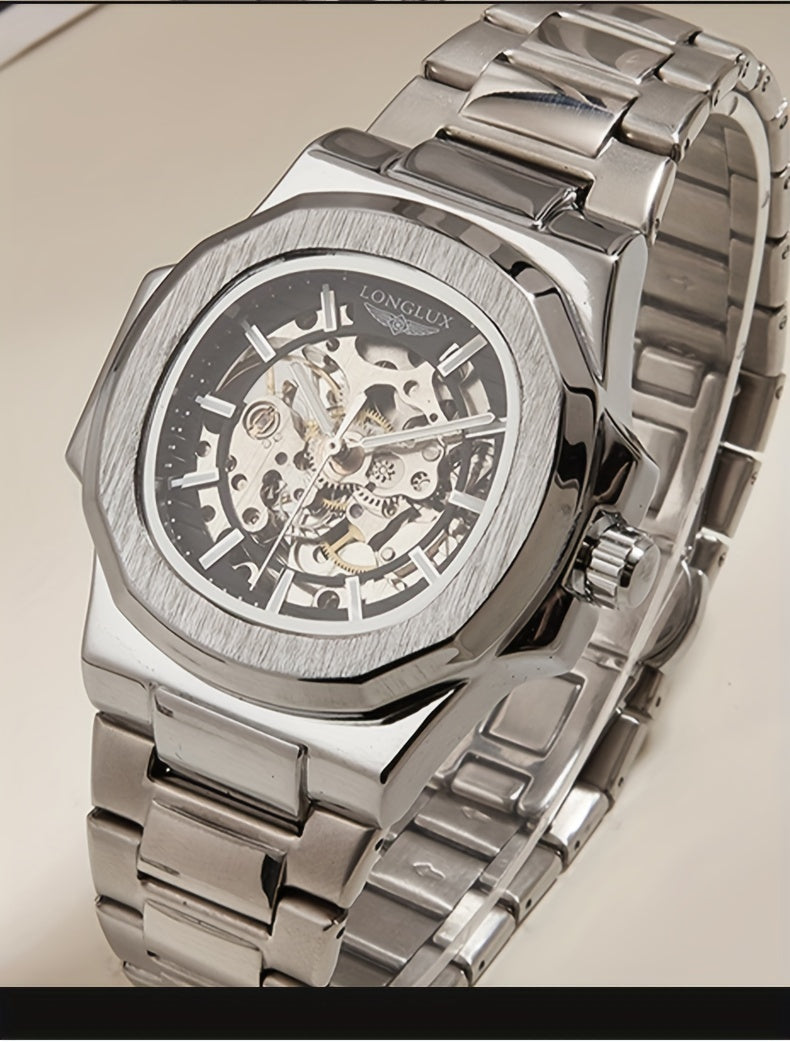 Dial4.1cmNautilus Watch For Men Fully Automatic Business Leisure Watch All Metal Case Steel Bow Strap With Butterfly Clasp Trend Fashion Luminous Waterproof Watch Christmas Gift Valentine's Day Gift