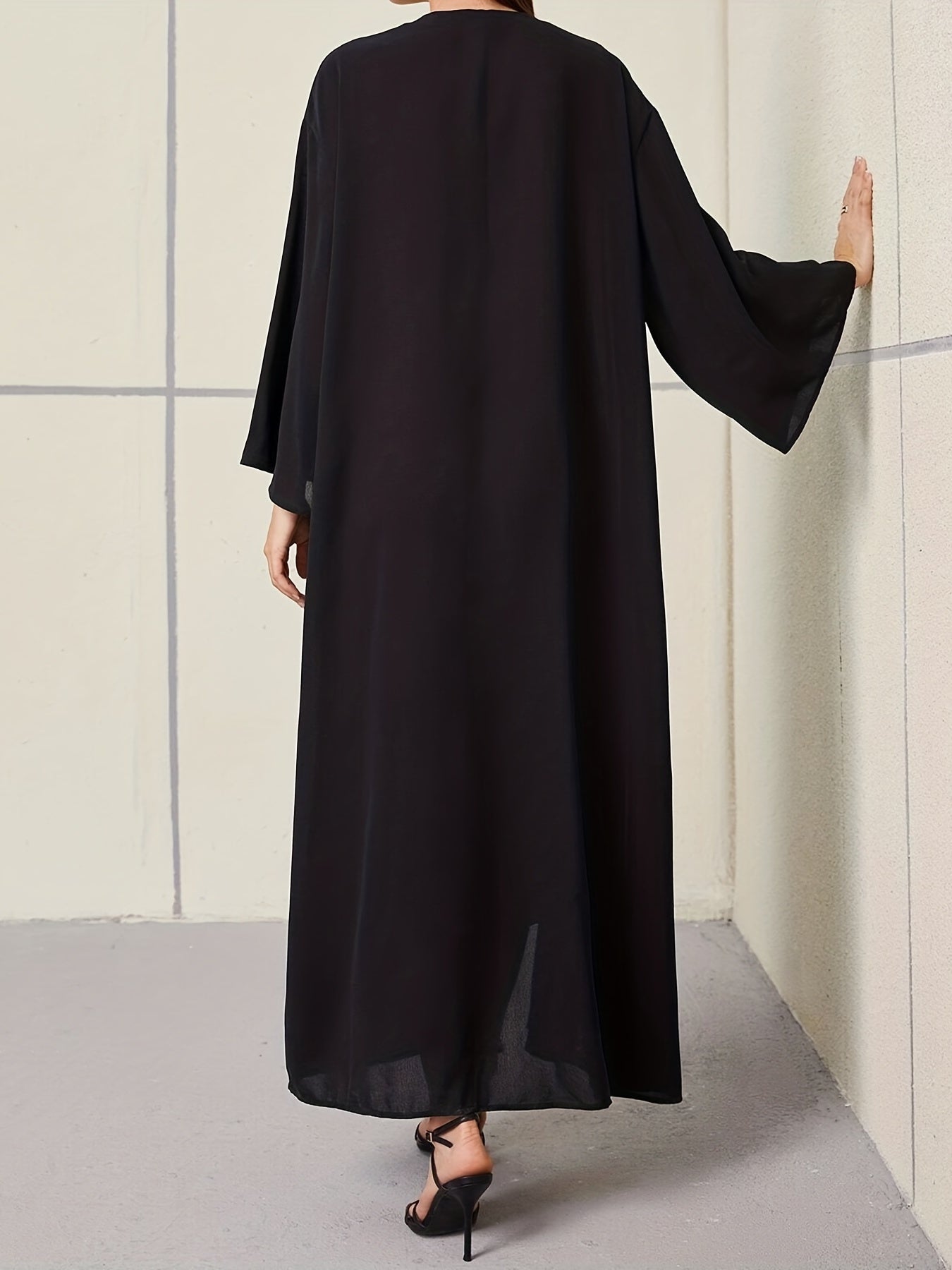 Ramadan Gold Embroidered Kaftan, Modest Long Sleeve '/MH